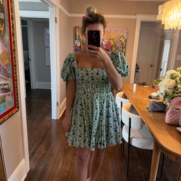 Agua By Agua Bendita Caramelo Herbal Print dress - Picture 3 of 4